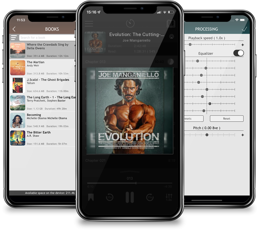 Listen Evolution: The Cutting-Edge Guide to Breaking Down Mental Walls and Building the Body You've Always Wanted by Joe Manganiello in MP3 Audiobook Player for free