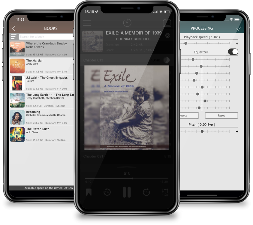 Audiobook EXILE: A MEMOIR OF 1939 by BRONKA SCHNEIDER