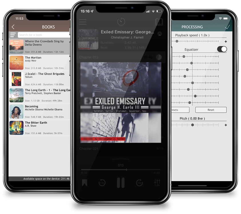 Audiobook Exiled Emissary: George H. Earle III, Soldier, Sailor, Diplomat, Governor, Spy by Christopher J. Farrell