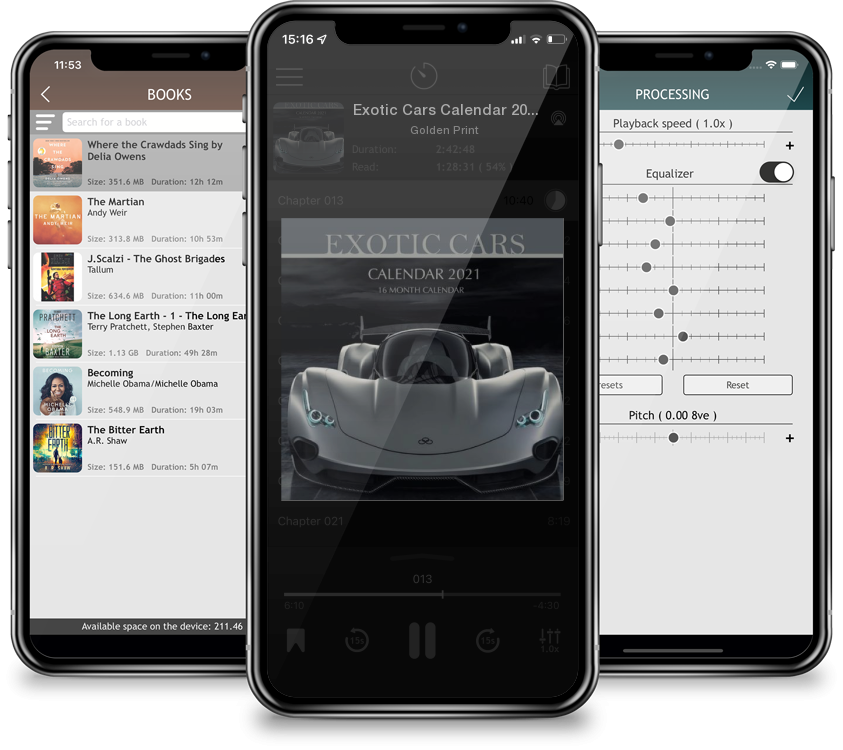 Audiobook Exotic Cars Calendar 2021: 16 Month Calendar by Golden Print