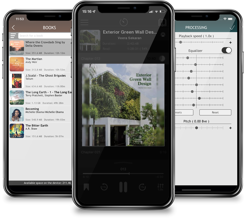 Audiobook Exterior Green Wall Design by Veera Sekaran