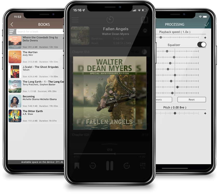 Audiobook Fallen Angels by Walter Dean Myers