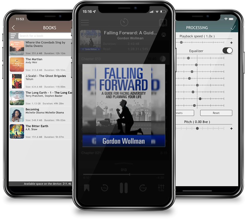 Listen Falling Forward: A Guide for Facing Adversity and Planning Your Life by Gordon Wollman in MP3 Audiobook Player for free