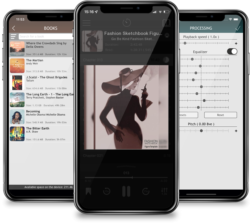 Audiobook Fashion Sketchbook Figure Template: Female Figure Template for Easily Sketching Your Fashion Design Styles and Building Your Portfolio Large 8.5 x 11 by Go Be Kind Fashion Sketchbooks