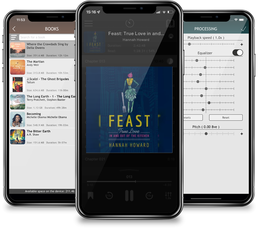 Listen Feast: True Love in and Out of the Kitchen by Hannah Howard in MP3 Audiobook Player for free