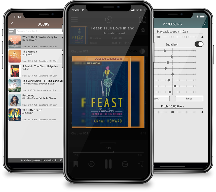 Listen Feast: True Love in and Out of the Kitchen (MP3 CD) by Hannah Howard in MP3 Audiobook Player for free