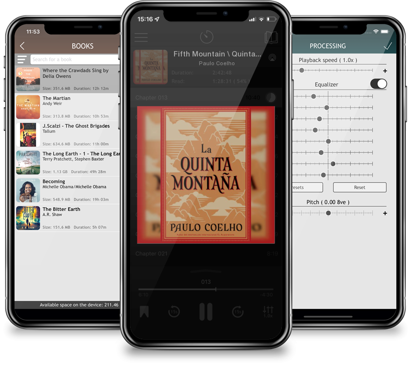 Listen Fifth Mountain \ Quinta Montaña (Spanish edition) by Paulo Coelho in MP3 Audiobook Player for free