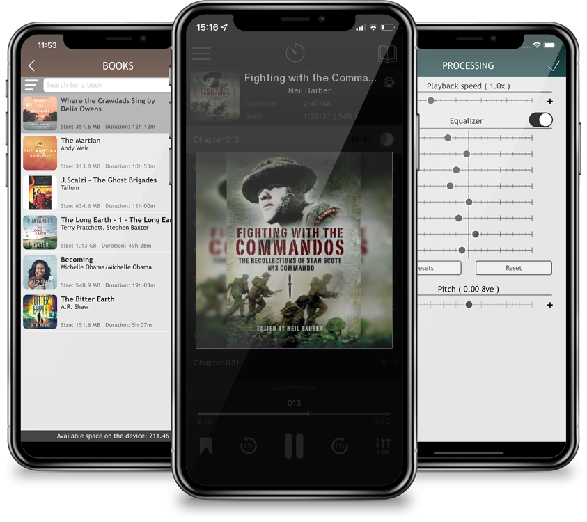 Audiobook Fighting with the Commandos: Recollections of Stan Scott, No. 3 Commando by Neil Barber