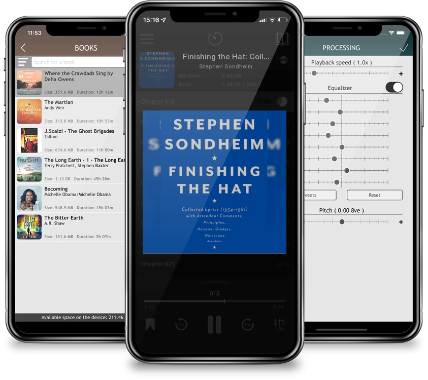 Audiobook Finishing the Hat: Collected Lyrics (1954-1981) with Attendant Comments, Principles, Heresies, Grudges, Whines and Anecdotes by Stephen Sondheim