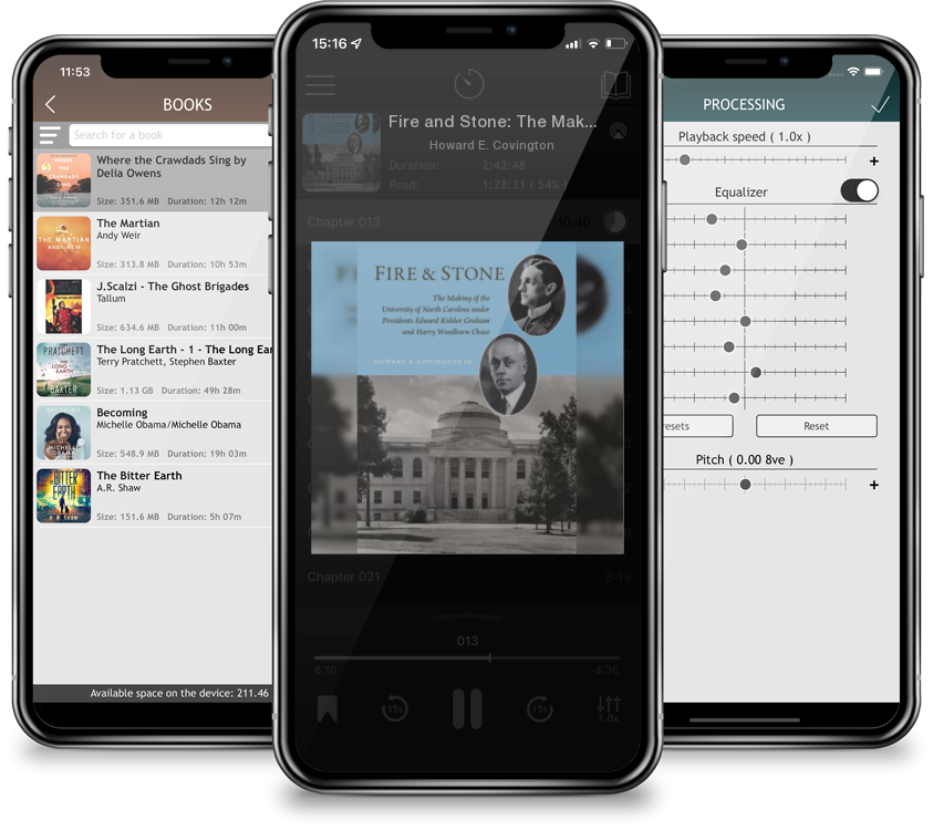 Audiobook Fire and Stone: The Making of the University of North Carolina Under Presidents Edward Kidder Graham and Harry Woodburn Chase (Coates University Leadership) by Howard E. Covington
