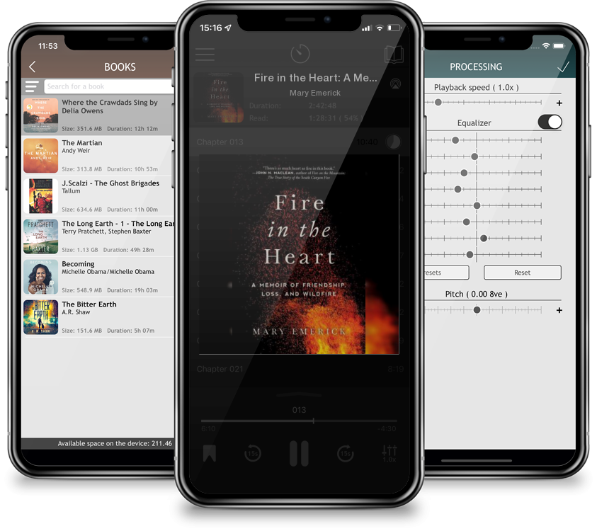 Audiobook Fire in the Heart: A Memoir of Friendship, Loss, and Wildfire by Mary Emerick
