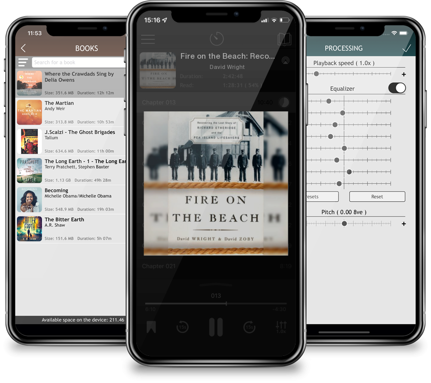 Audiobook Fire on the Beach: Recovering the Lost Story of Richard Etheridge and the Pea Island Lifesavers by David Wright