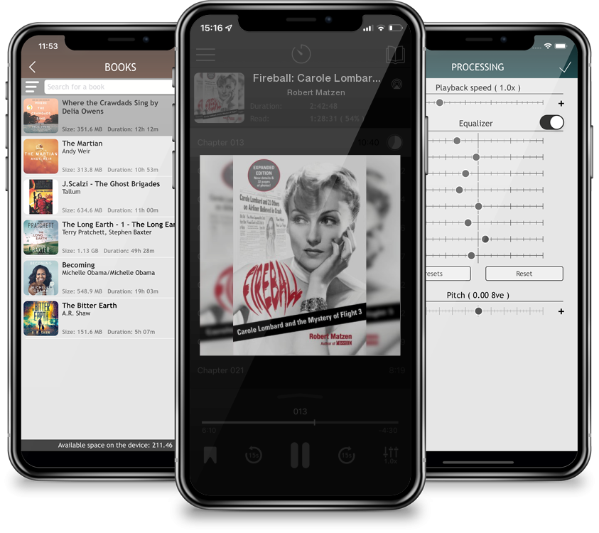 Audiobook Fireball: Carole Lombard and the Mystery of Flight 3 by Robert Matzen