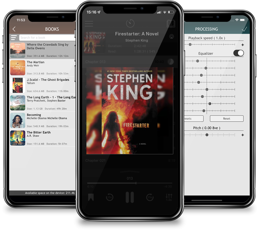 Listen Firestarter: A Novel by Stephen King in MP3 Audiobook Player for free