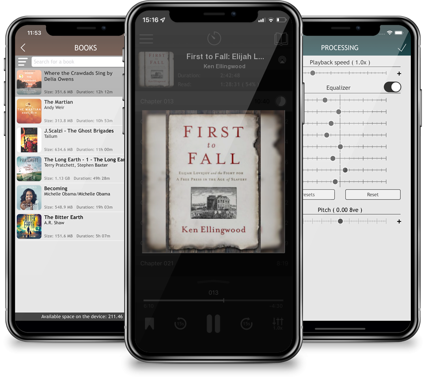 Audiobook First to Fall: Elijah Lovejoy and the Fight for a Free Press in the Age of Slavery by Ken Ellingwood