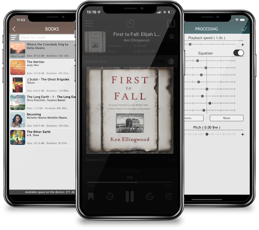 Listen First to Fall: Elijah Lovejoy and the Fight for a Free Press in the Age of Slavery by Ken Ellingwood in MP3 Audiobook Player for free