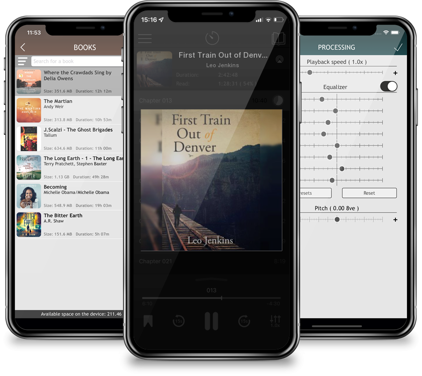 Audiobook First Train Out of Denver by Leo Jenkins