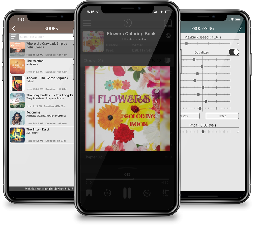 Audiobook Flowers Coloring Book: Amazing Coloring Book for Adults, Stress Relief, Relaxation by Ella Annabella