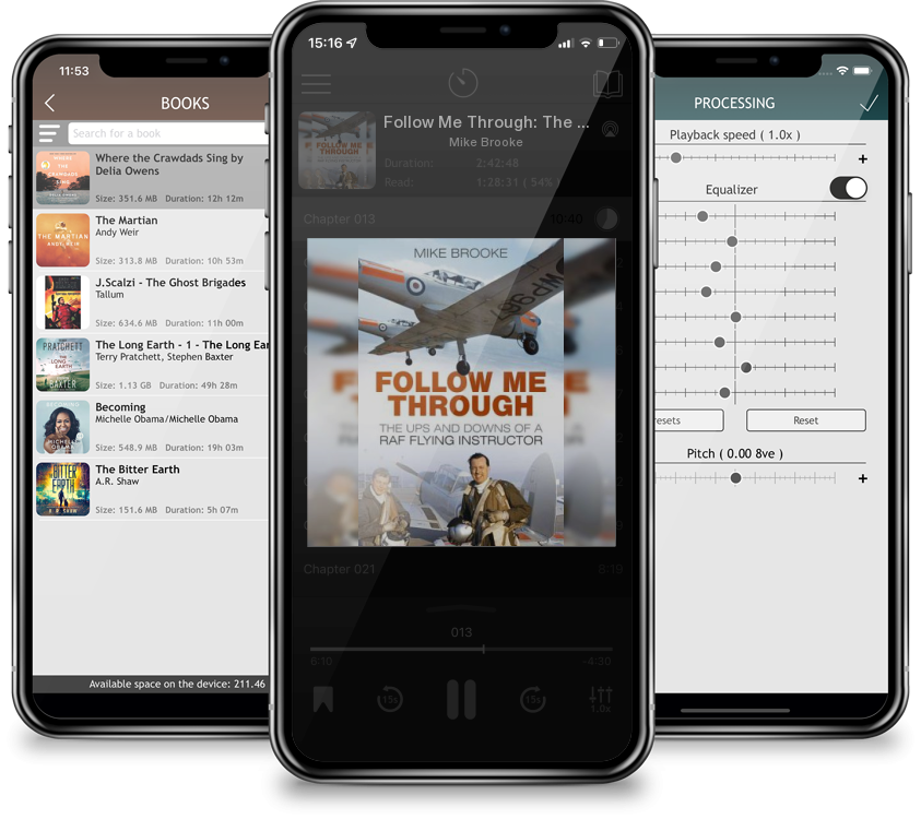 Audiobook Follow Me Through: The Ups and Downs of a RAF Flying Instructor by Mike Brooke