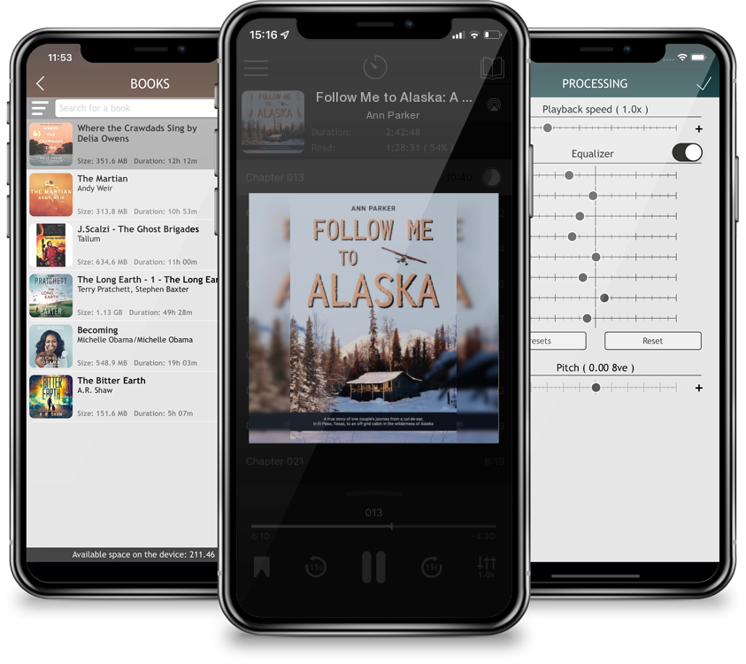 Audiobook Follow Me to Alaska: A true story of one couple\'s adventure adjusting from life in a cul-de-sac in El Paso, Texas, to a cabin off-grid in t by Ann Parker