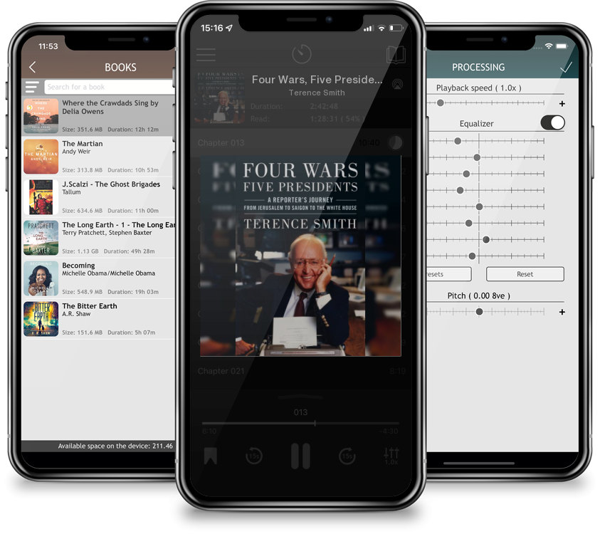 Audiobook Four Wars, Five Presidents: A Reporter\'s Journey from Jerusalem to Saigon to the White House by Terence Smith