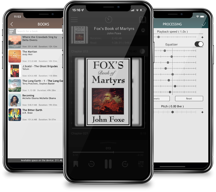 Listen Fox's Book of Martyrs by John Foxe in MP3 Audiobook Player for free