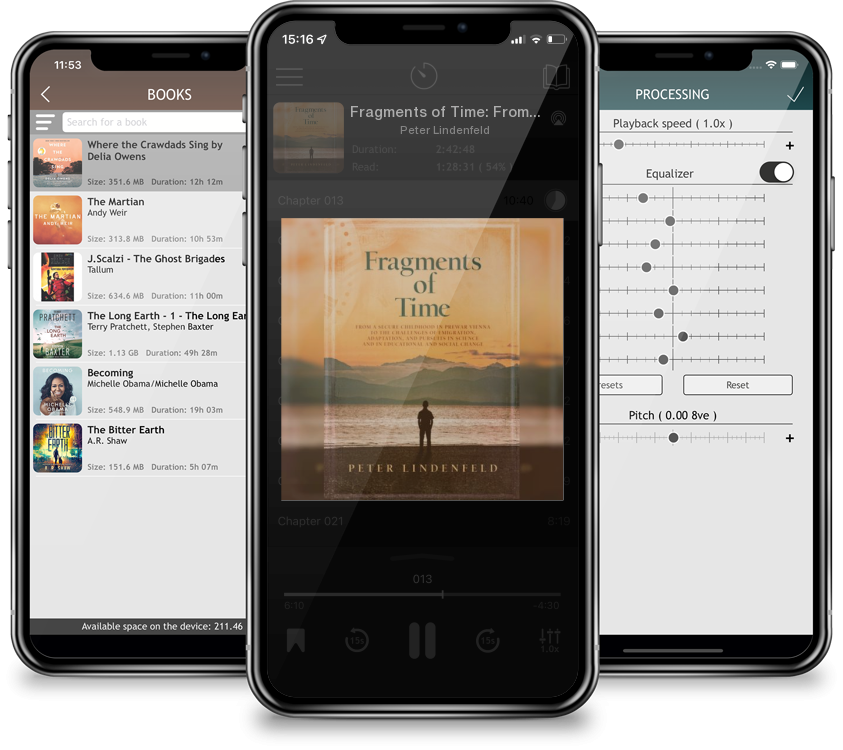 Audiobook Fragments of Time: From a Secure Childhood in Prewar Vienna to the Challenges of Emigration, Adaptation, and Pursuits in Science and in E by Peter Lindenfeld