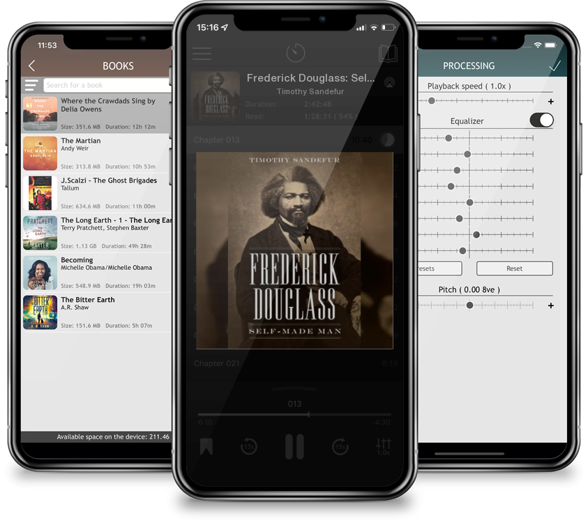 Listen Frederick Douglass: Self-Made Man by Timothy Sandefur in MP3 Audiobook Player for free