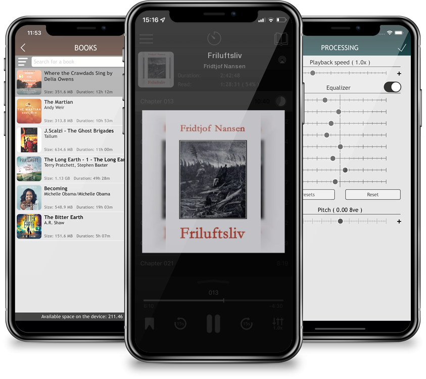 Listen Friluftsliv by Fridtjof Nansen in MP3 Audiobook Player for free