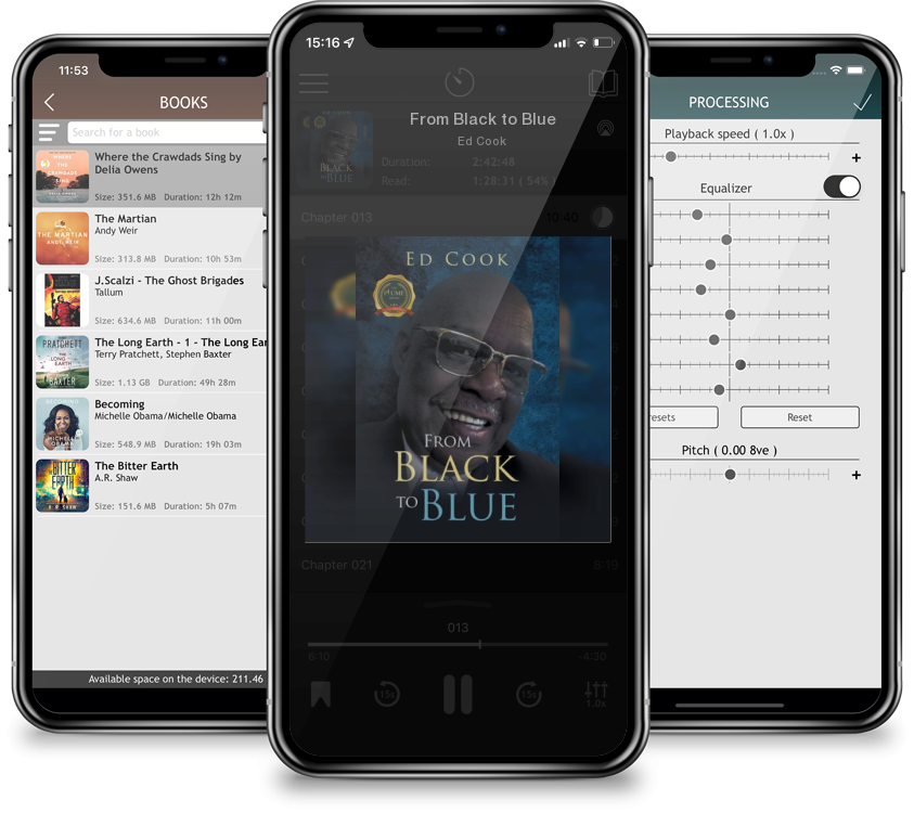 Audiobook From Black to Blue by Ed Cook