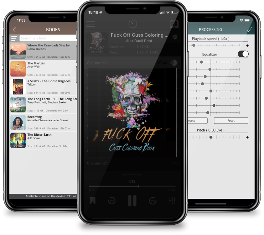 Audiobook Fuck Off Cuss Coloring Book 50 Fun Swear Word Coloring Pages Coloring books with cuss wordsAdult Relaxation, Stress Relieving Designs by Alex Ruell Print