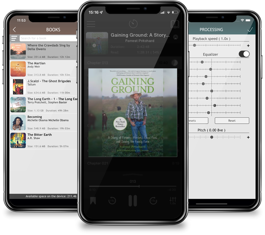 Audiobook Gaining Ground: A Story of Farmers\' Markets, Local Food, and Saving the Family Farm by Forrest Pritchard