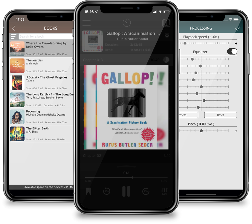 Audiobook Gallop!: A Scanimation Picture Book by Rufus Butler Seder