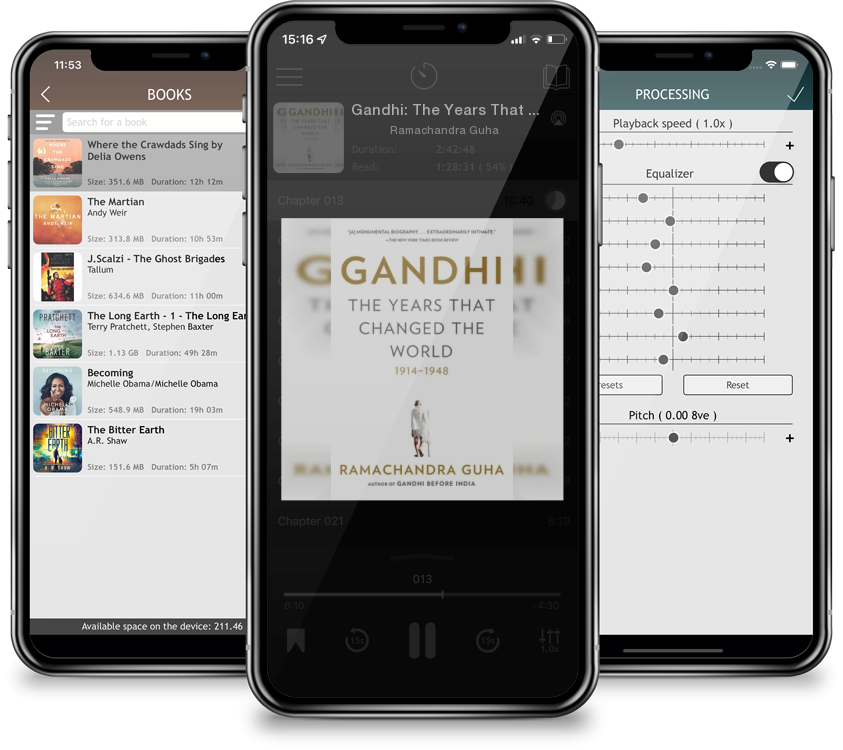 Listen Gandhi: The Years That Changed the World, 1914-1948 by Ramachandra Guha in MP3 Audiobook Player for free