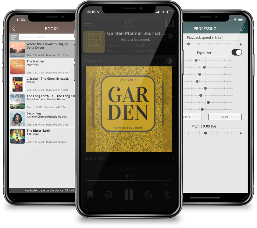 Audiobook Garden Planner Journal & Log Book: Plant Record Notebook, Garden Journal Gardening Notebook, Planting Schedules, Yearly Garden Planner (80 Pages, Trim by Adrista Notebook