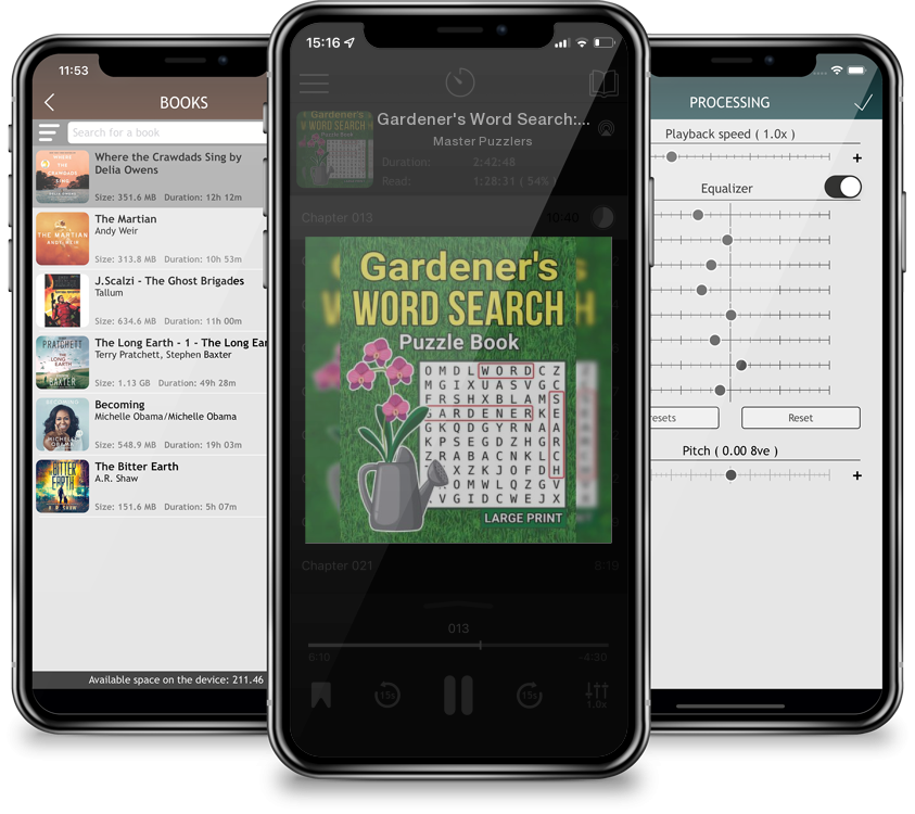 Listen Gardener's Word Search: Book 2: Large Print Gardening Wordsearch Book - 8.5 x 11 Inches - Plants & Flowers Puzzles For Gardeners - Large Print by Master Puzzlers in MP3 Audiobook Player for free