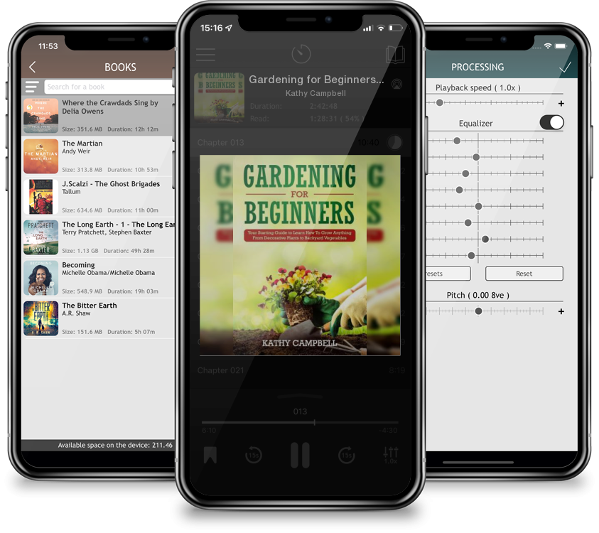Audiobook Gardening for Beginners: Your Starting Guide to Learn How To Grow Anything From Decorative Plants to Backyard Vegetables by Kathy Campbell