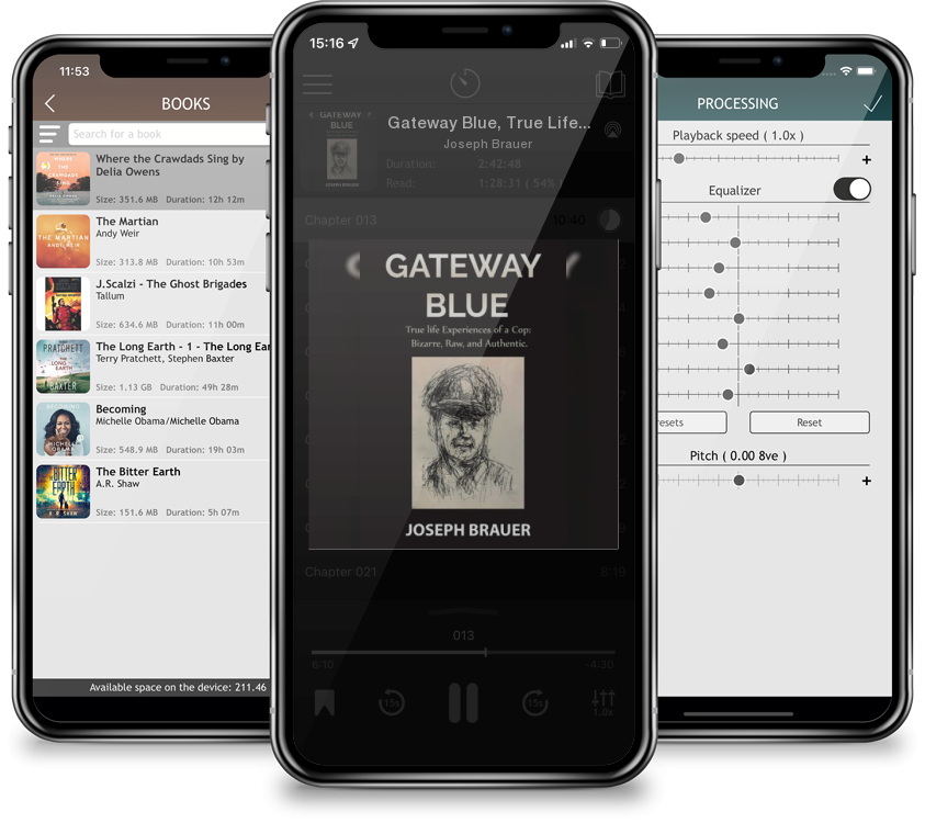 Audiobook Gateway Blue, True Life Experiences of a Cop, Bizarre, Raw, Authentic by Joseph Brauer