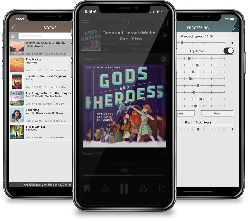 Audiobook Gods and Heroes: Mythology Around the World by Korwin Briggs