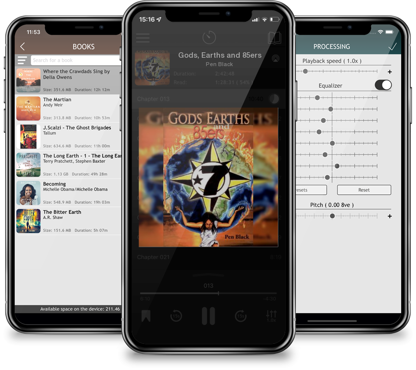 Audiobook Gods, Earths and 85ers by Pen Black