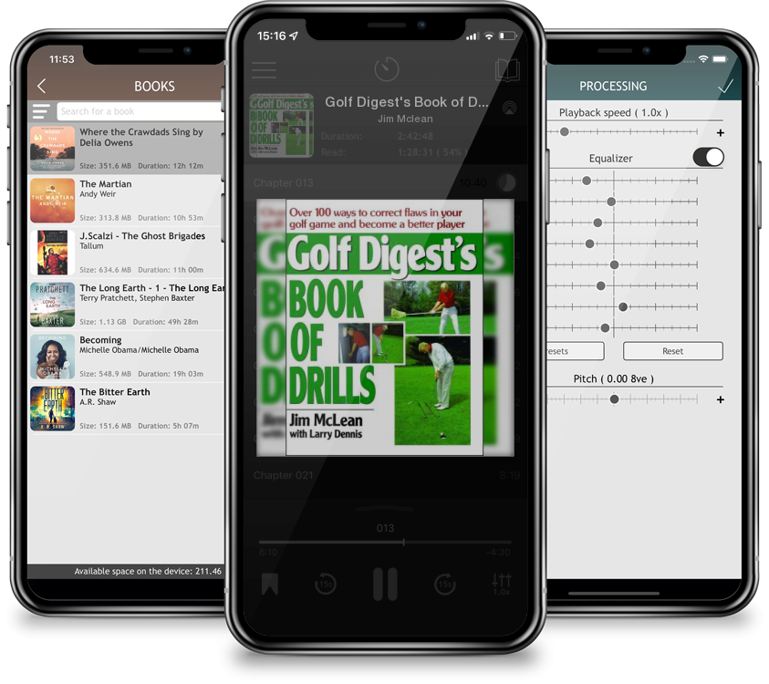 Listen Golf Digest's Book of Drills by Jim Mclean in MP3 Audiobook Player for free