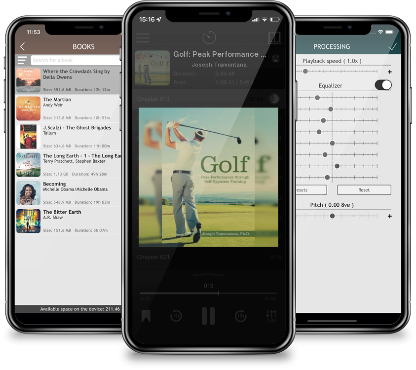 Listen Golf: Peak Performance Through Self-Hypnosis Training by Joseph Tramontana in MP3 Audiobook Player for free