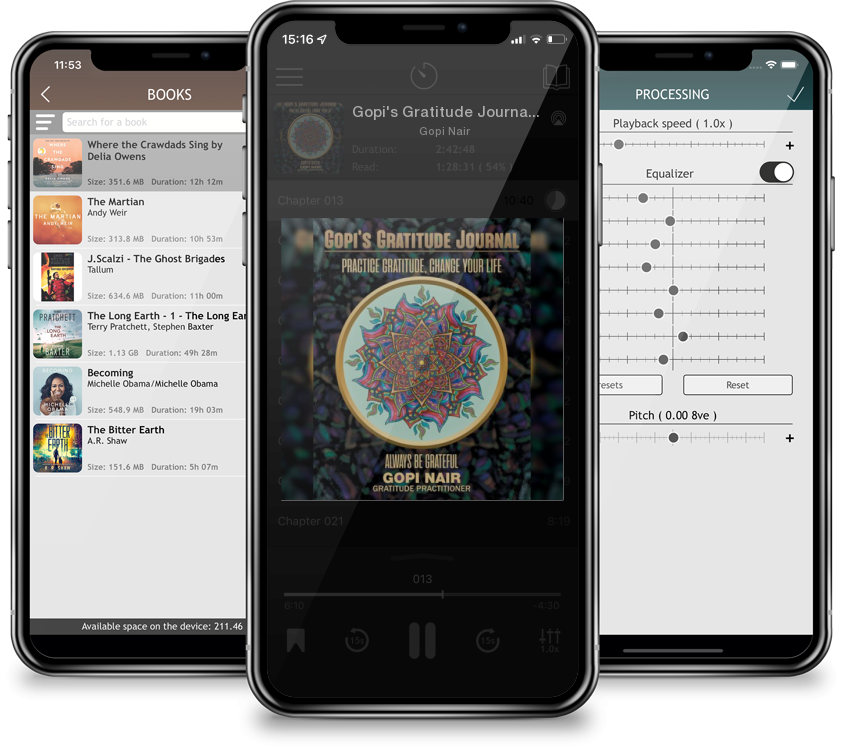Listen Gopi's Gratitude Journal by Gopi Nair in MP3 Audiobook Player for free