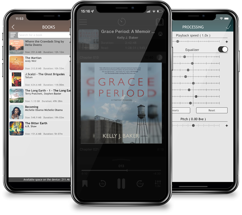 Audiobook Grace Period: A Memoir in Pieces by Kelly J. Baker