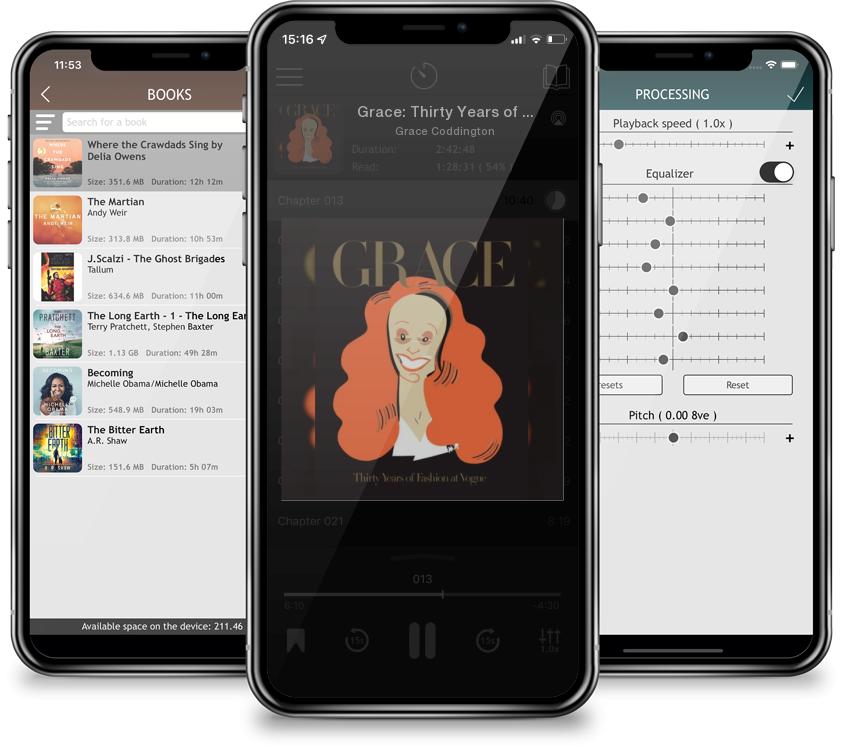 Listen Grace: Thirty Years of Fashion at Vogue by Grace Coddington in MP3 Audiobook Player for free