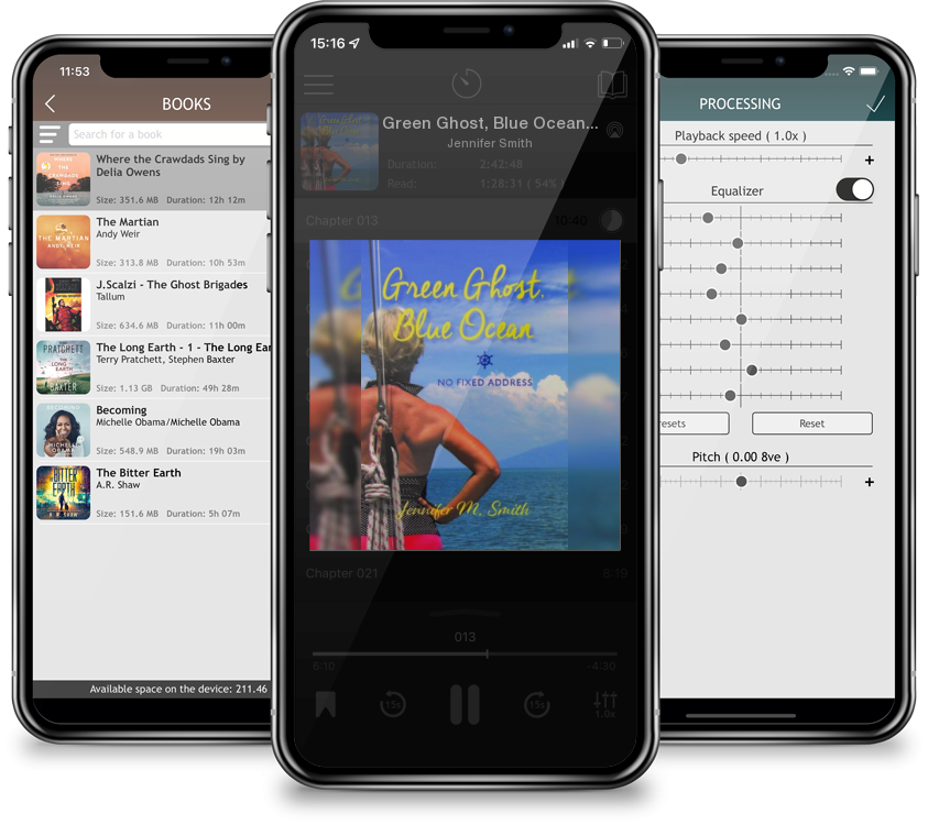 Audiobook Green Ghost, Blue Ocean: No Fixed Address by Jennifer Smith