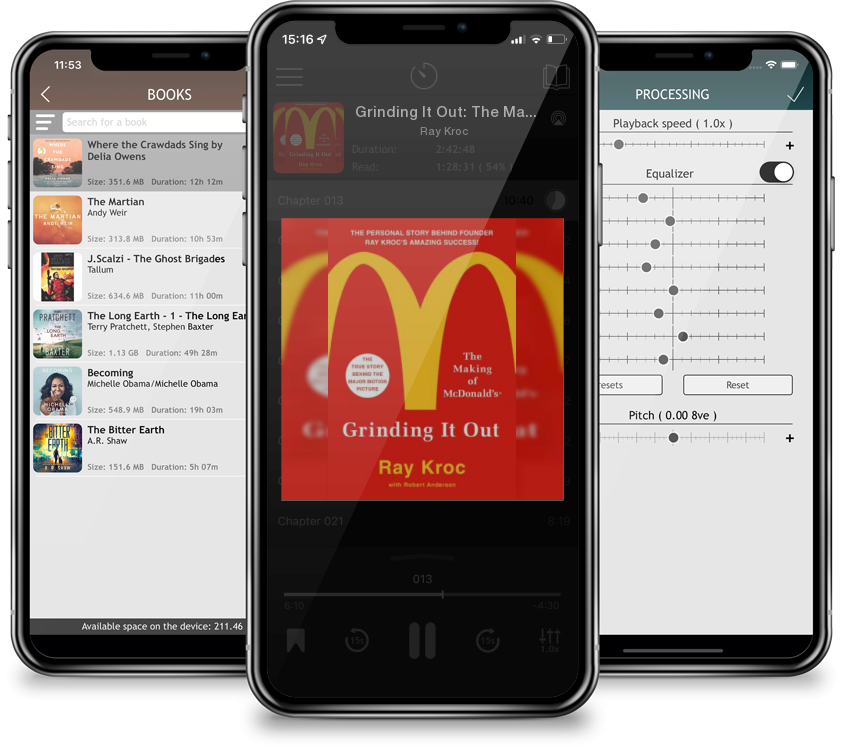 Listen Grinding It Out: The Making of McDonald's by Ray Kroc in MP3 Audiobook Player for free