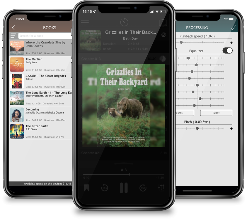Audiobook Grizzlies in Their Backyard by Beth Day