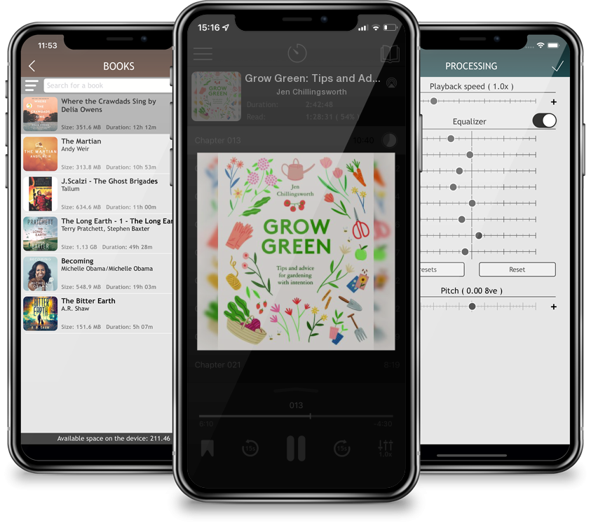 Audiobook Grow Green: Tips and Advice for Gardening with Intention by Jen Chillingsworth