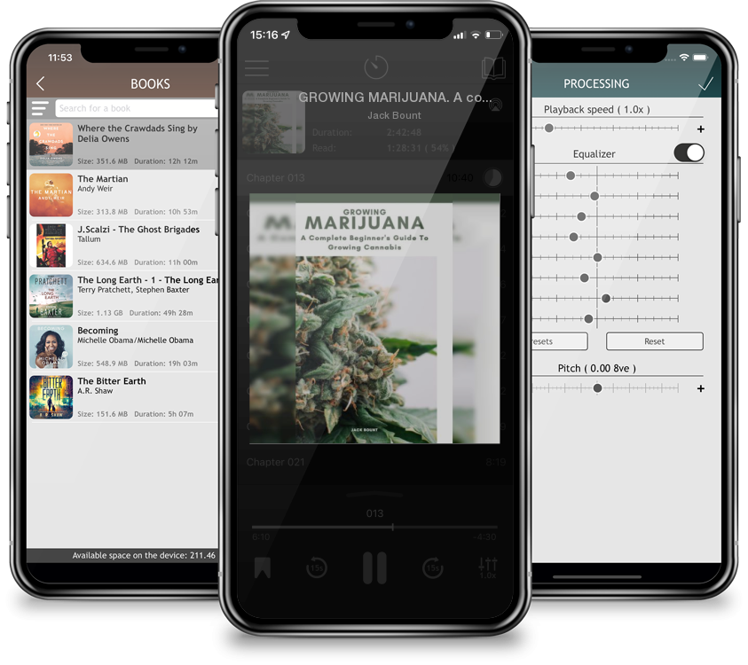 Audiobook GROWING MARIJUANA. A complete beginner\'s guide to growing cannabis by Jack Bount